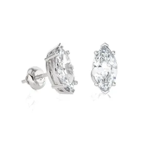 1 1/2 ctw Marquies Lab Grown Diamond Solitaire Stud Earrings