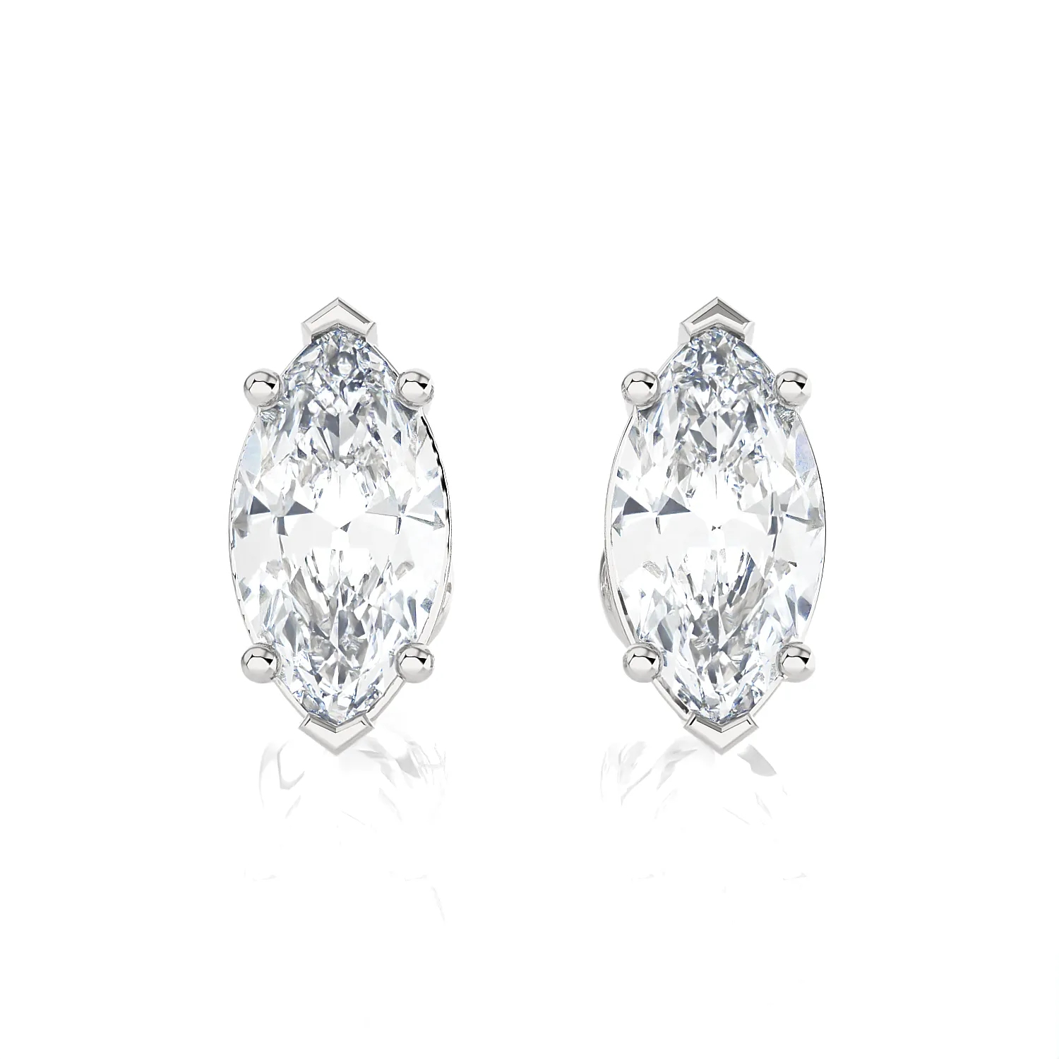 1 1/2 ctw Marquies Lab Grown Diamond Solitaire Stud Earrings