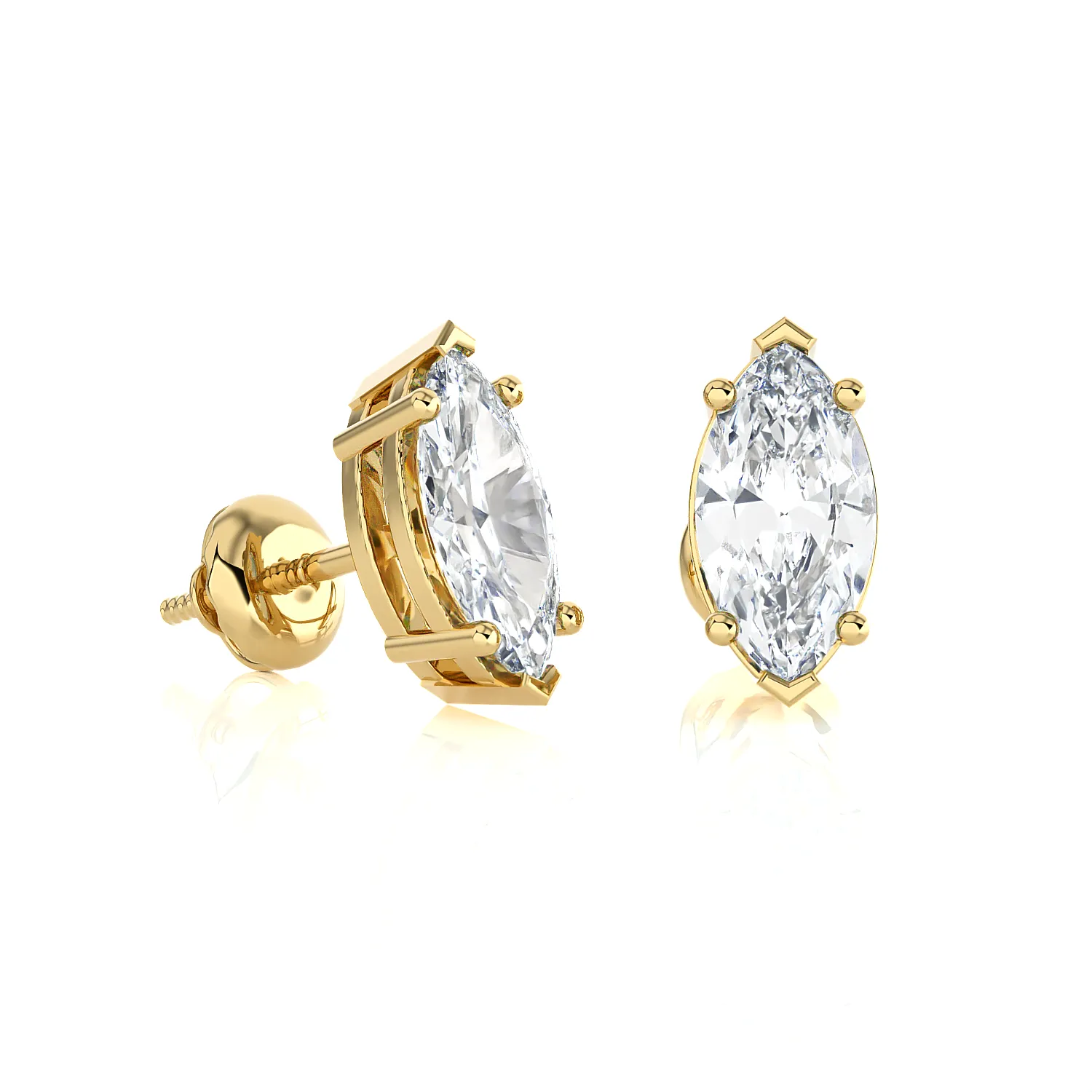 1 1/2 ctw Marquies Lab Grown Diamond Solitaire Stud Earrings