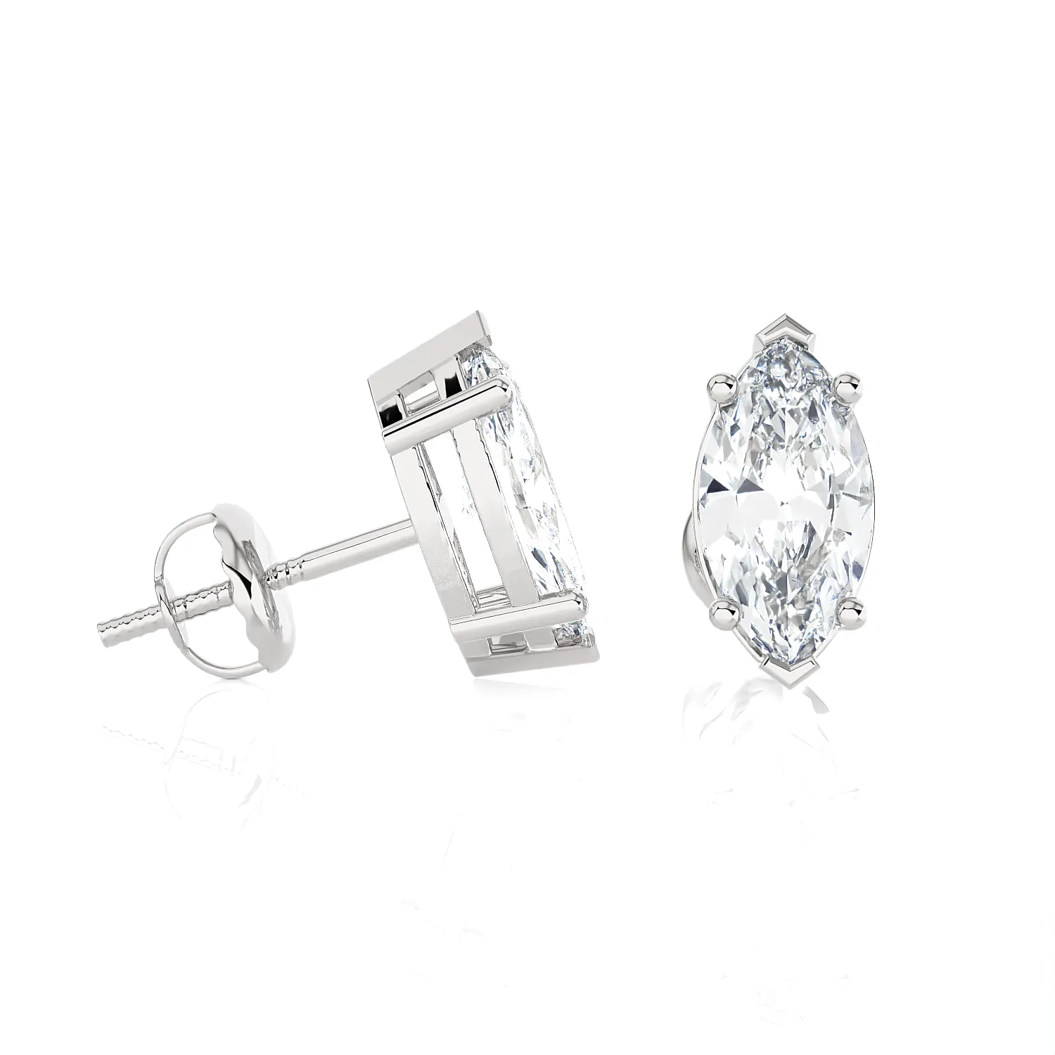 1 1/2 ctw Marquies Lab Grown Diamond Solitaire Stud Earrings