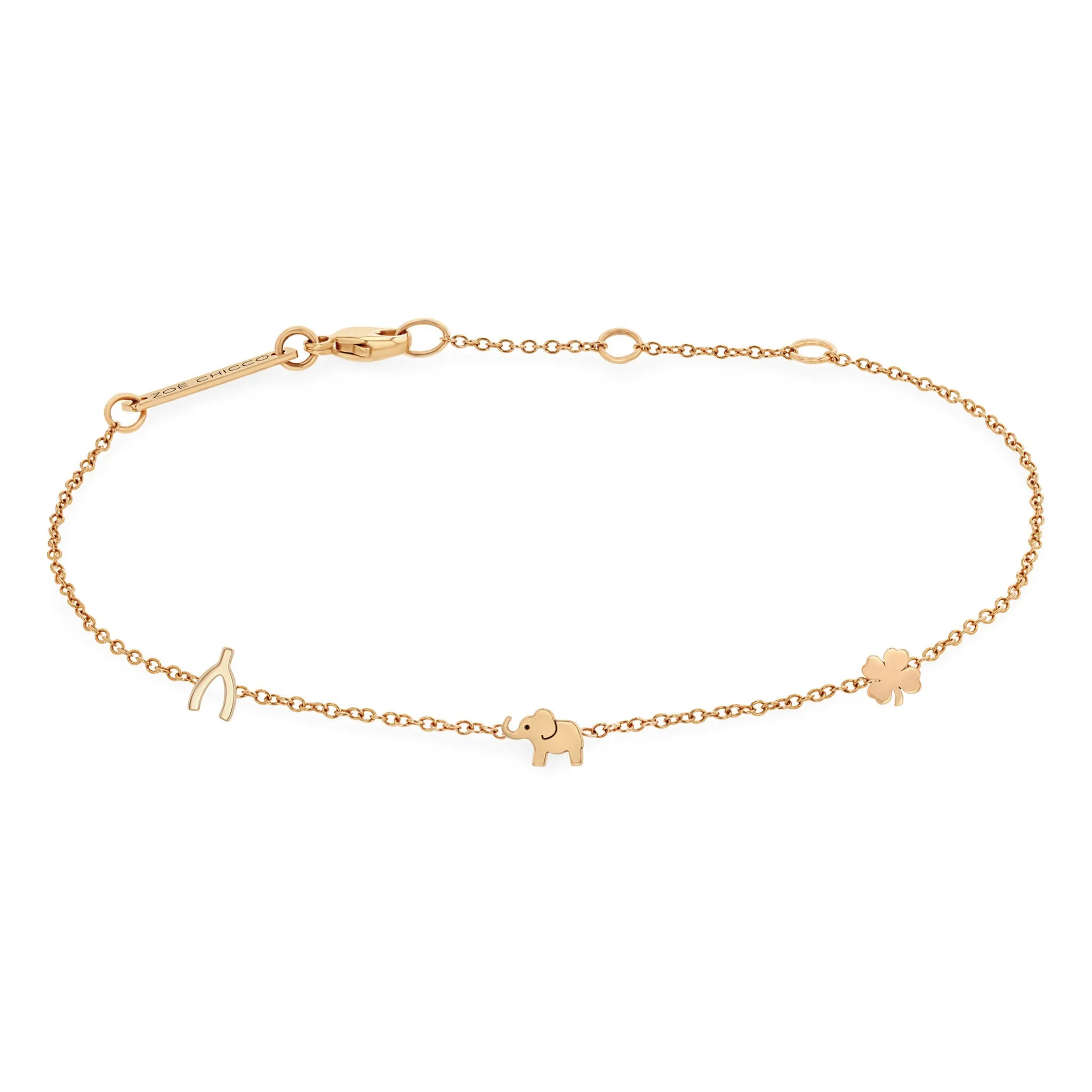 14k Itty Bitty Luck Station Bracelet