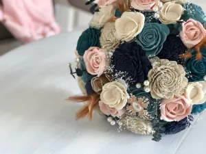 1920's Vintage Blush and Blue Bouquet