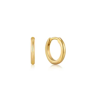 Ania Haie Gold Smooth Huggie Hoop Earrings