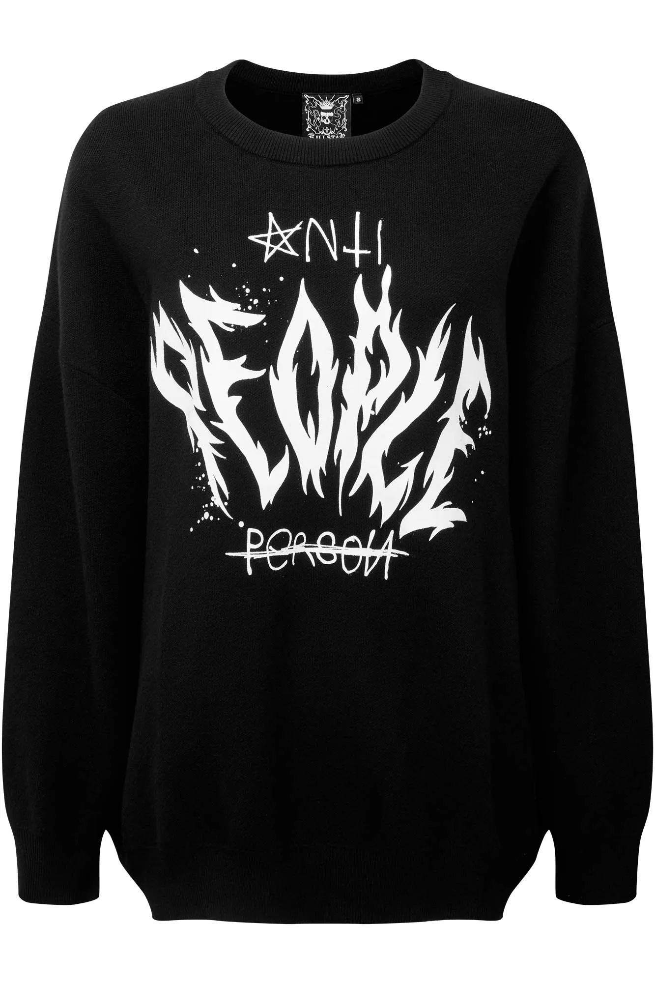 Anti People Batwing Knit Sweater - Resurrect