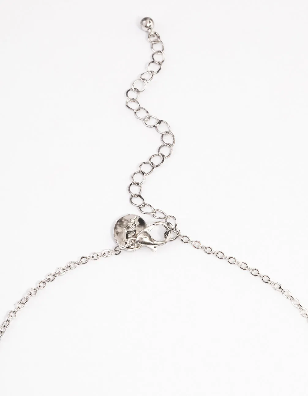 Antique Silver Pierced Heart Necklace