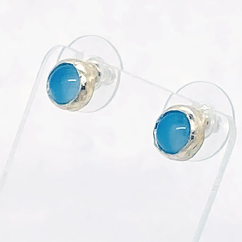 Blue Agate Post earrings