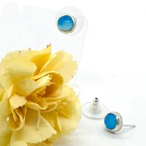 Blue Agate Post earrings