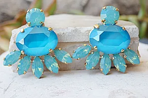 Blue Bridal Earrings