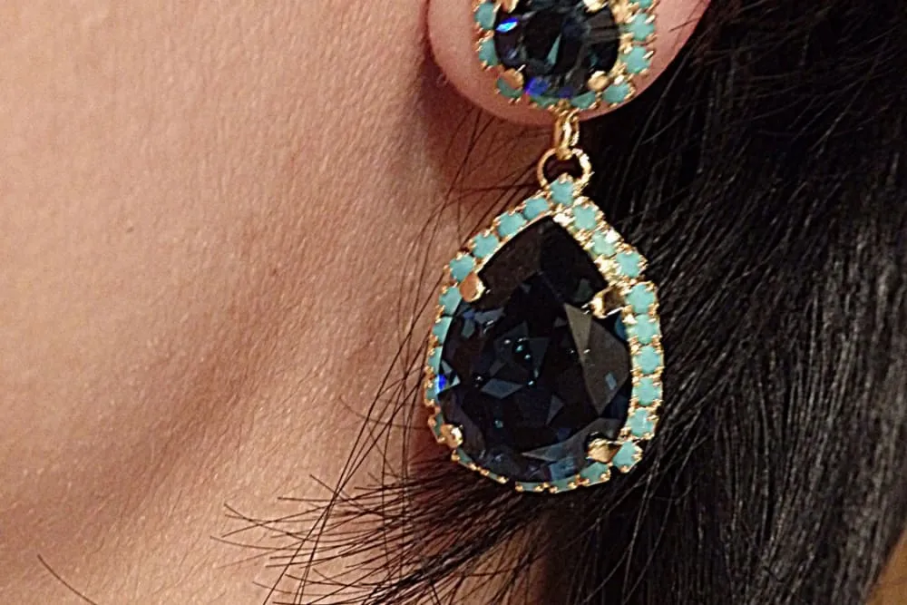 Blue sapphire earrings