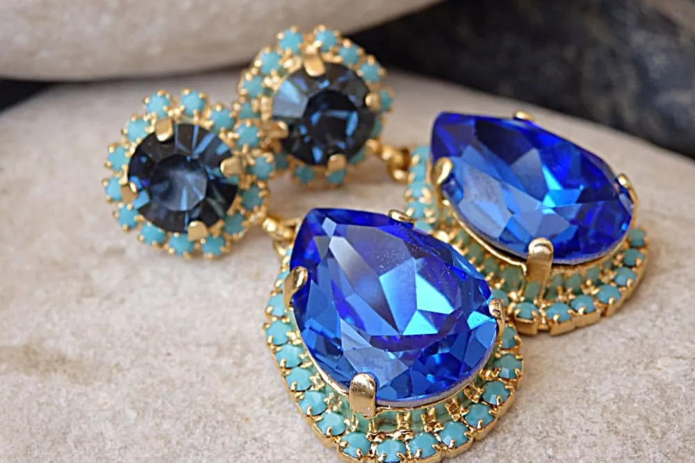 Blue sapphire earrings