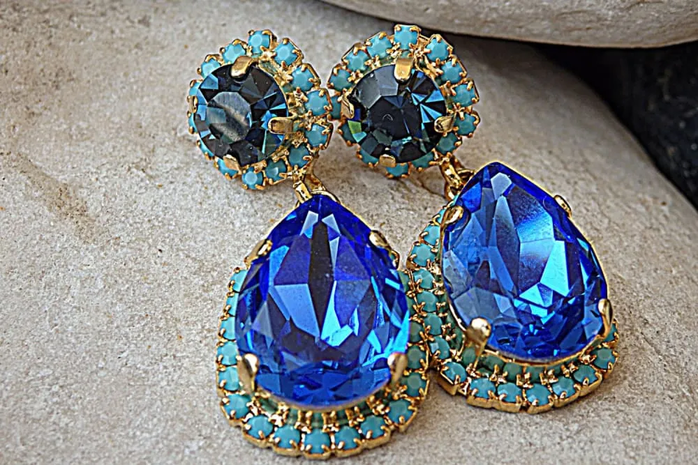 Blue sapphire earrings