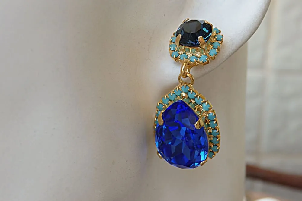 Blue sapphire earrings