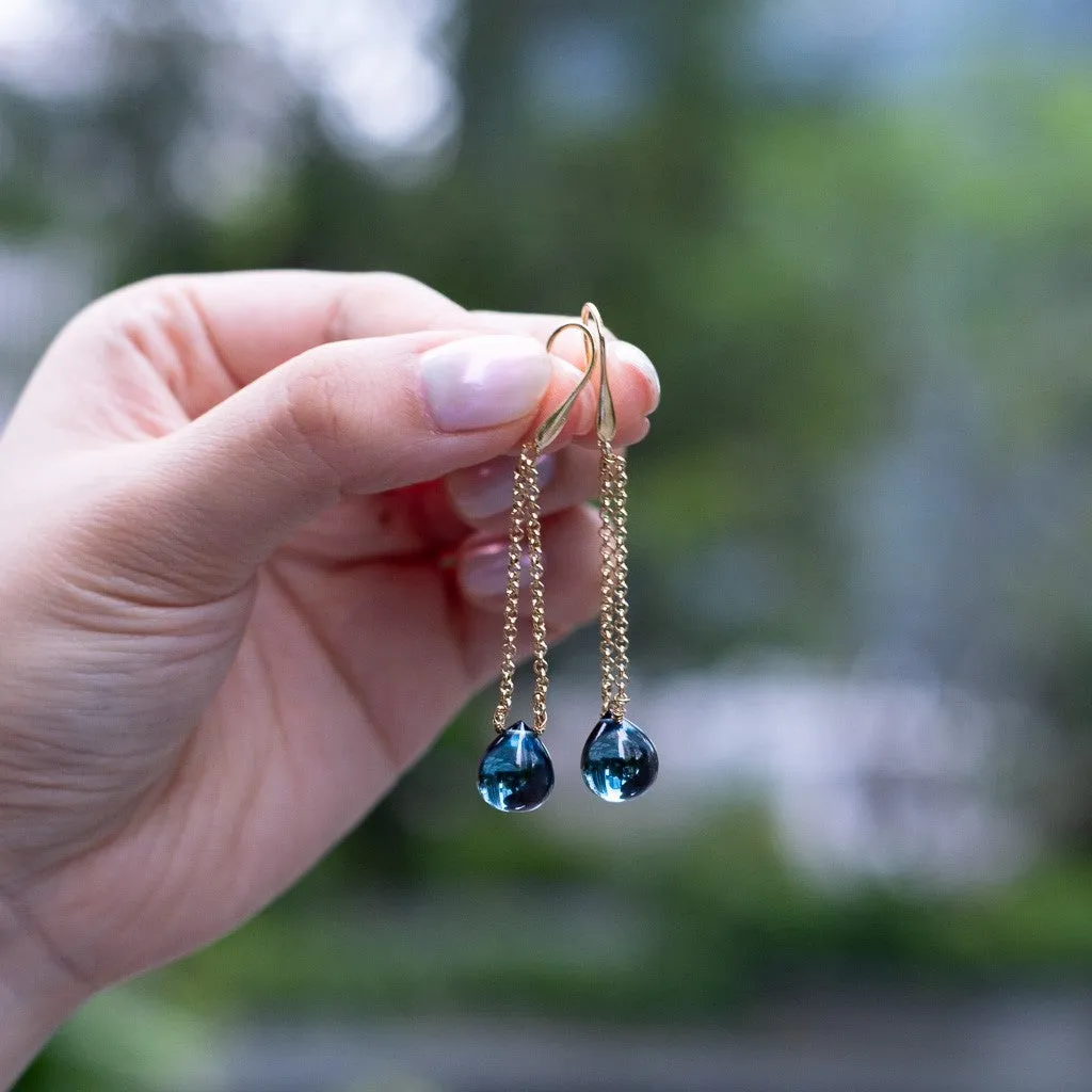 Ching - London Blue Topaz Earrings