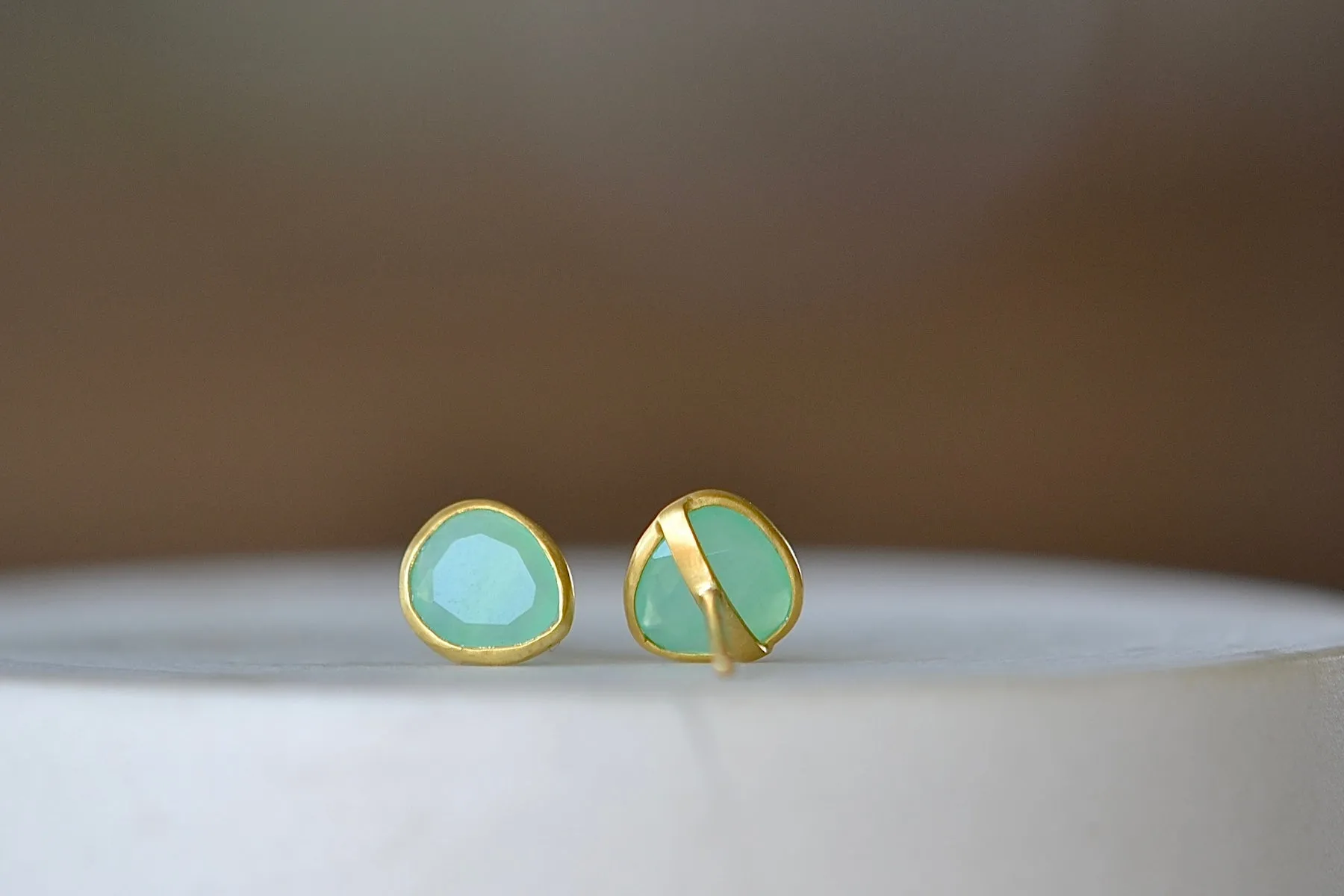 Chrysoprase Classic Studs