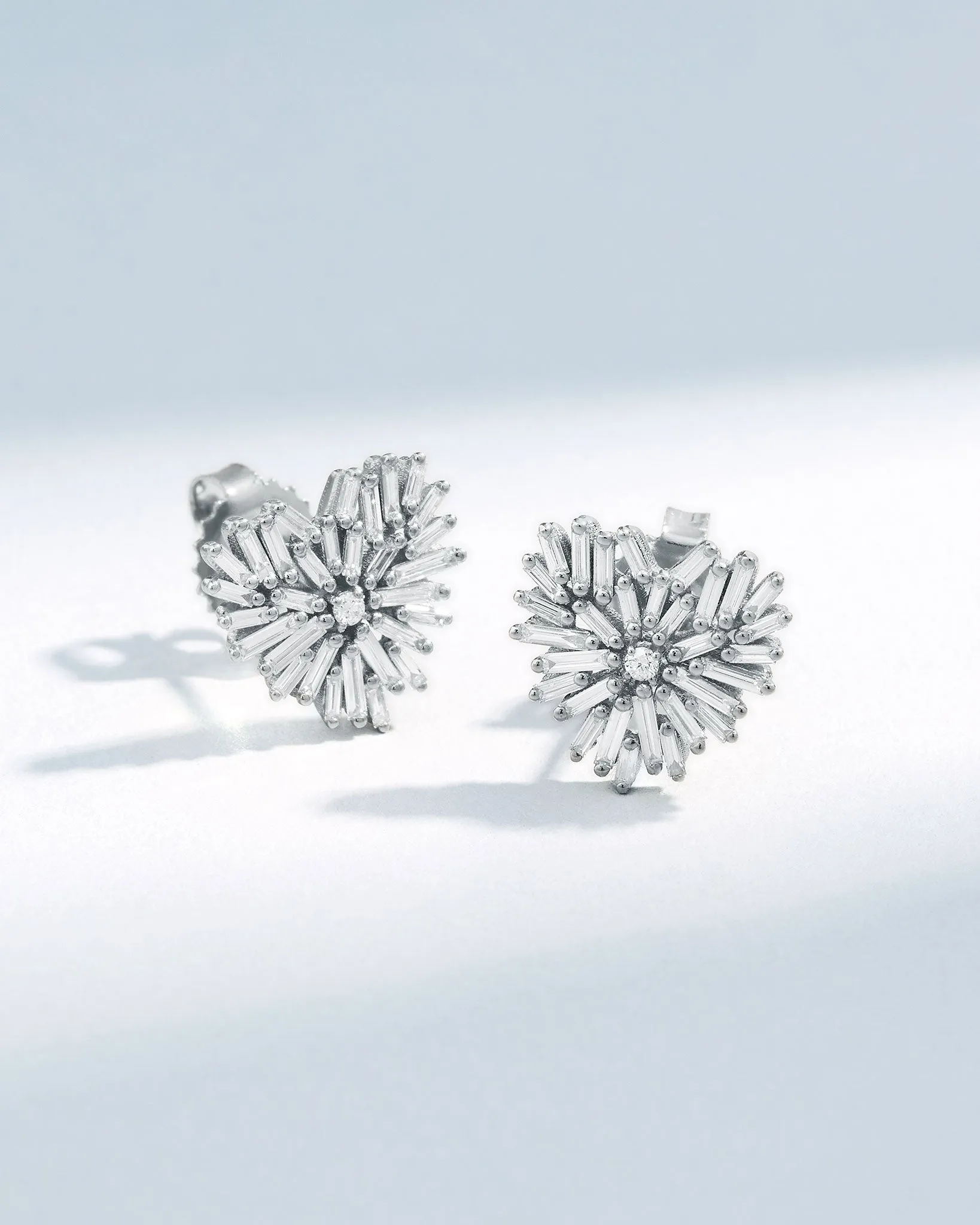 Classic Diamond Small Heart Studs