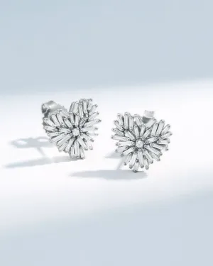 Classic Diamond Small Heart Studs