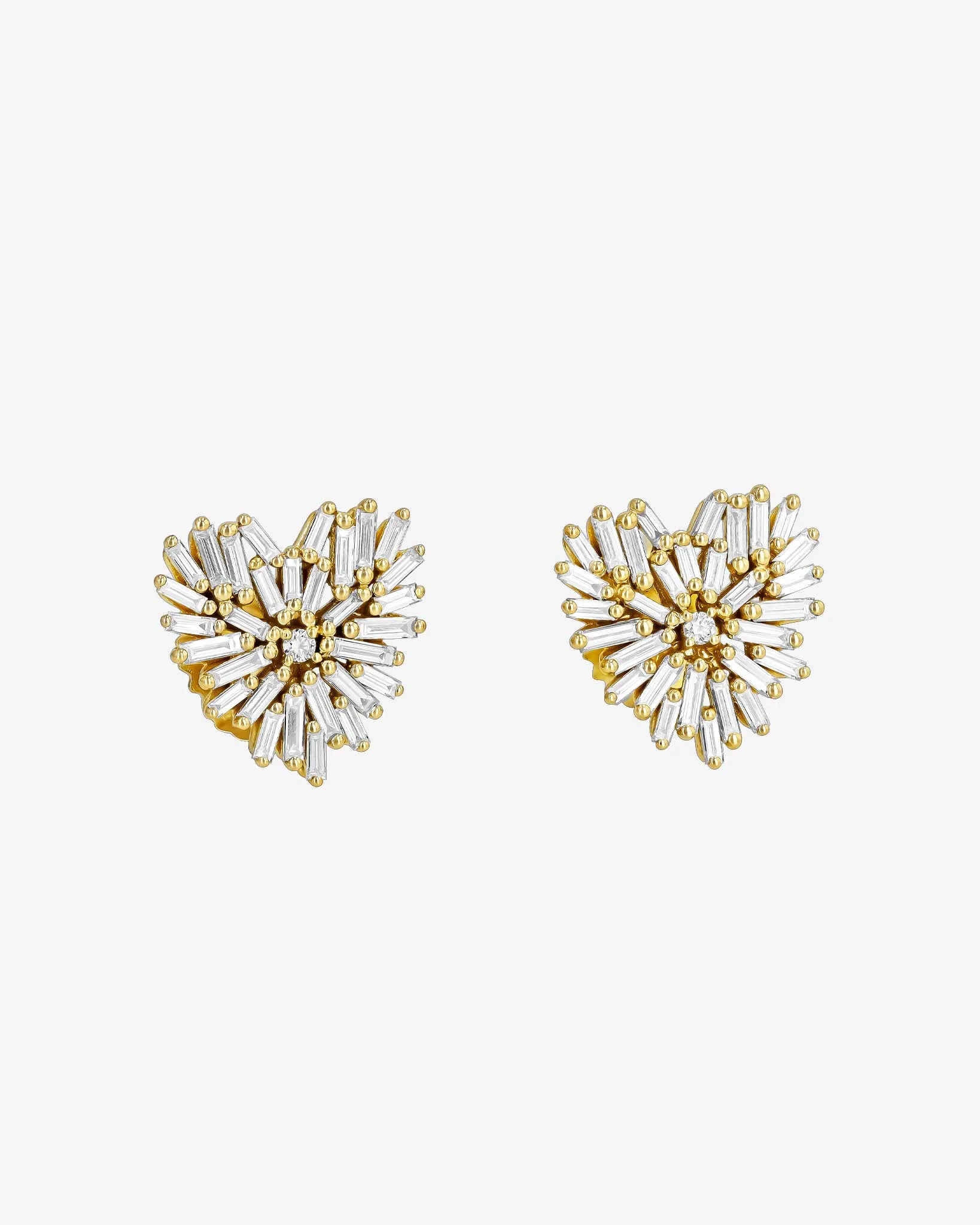 Classic Diamond Small Heart Studs