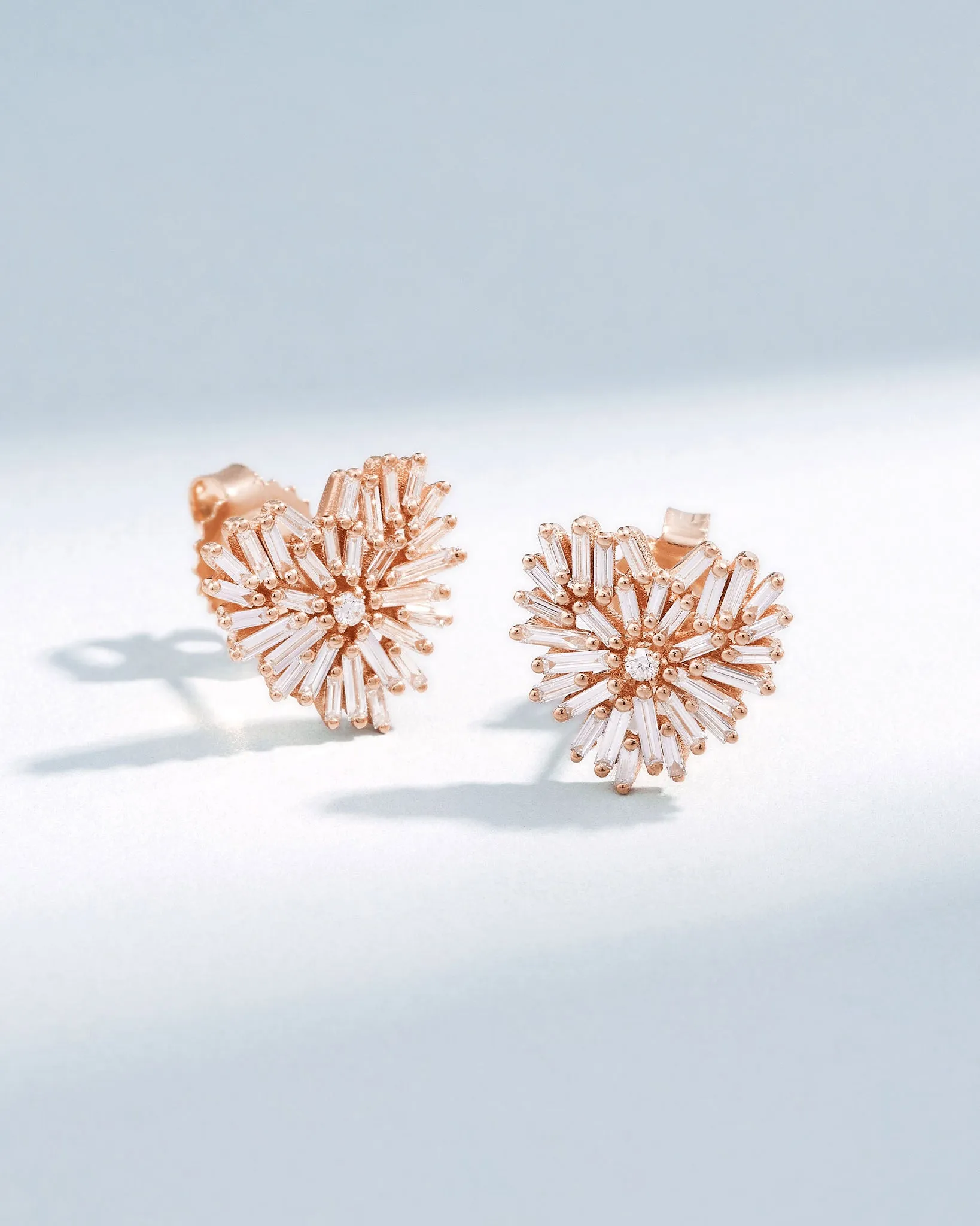 Classic Diamond Small Heart Studs