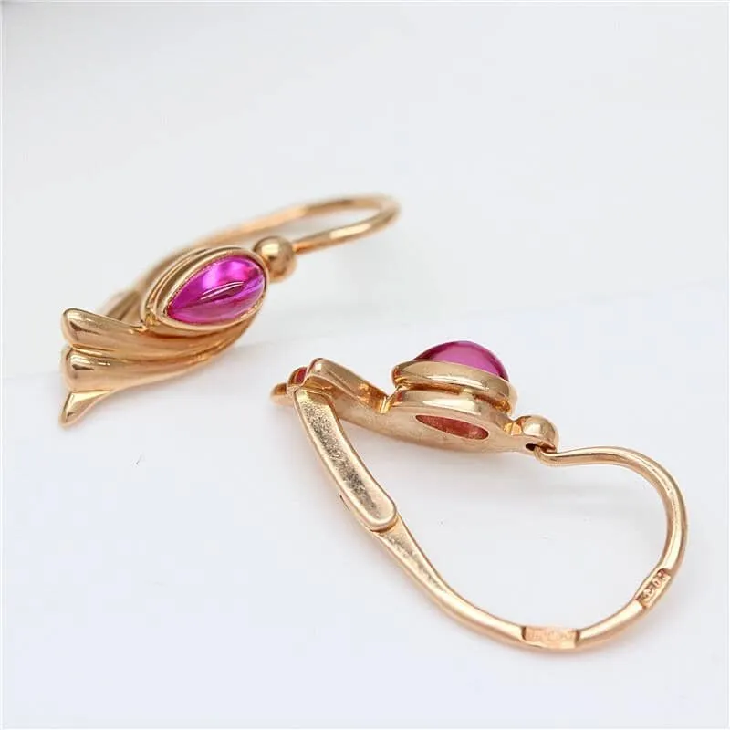 Classic Glamour 14K Rose Gold Earrings