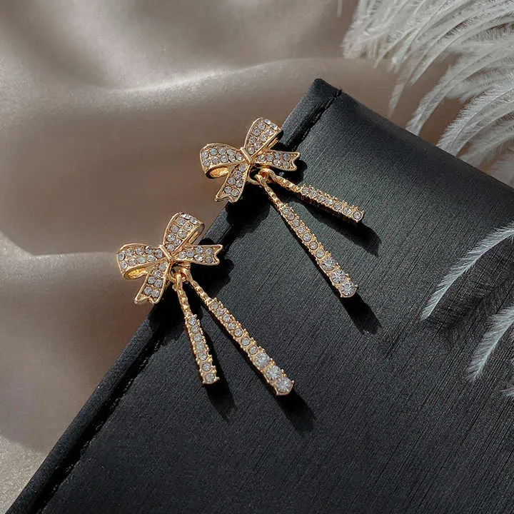 Crystal Bow Earring