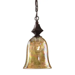 Elba Crackle Glass Mini Pendant