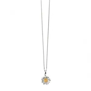 Elements Gold Plate Detail Daisy Pendant P4222