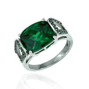 Emerald Green Oval Ring