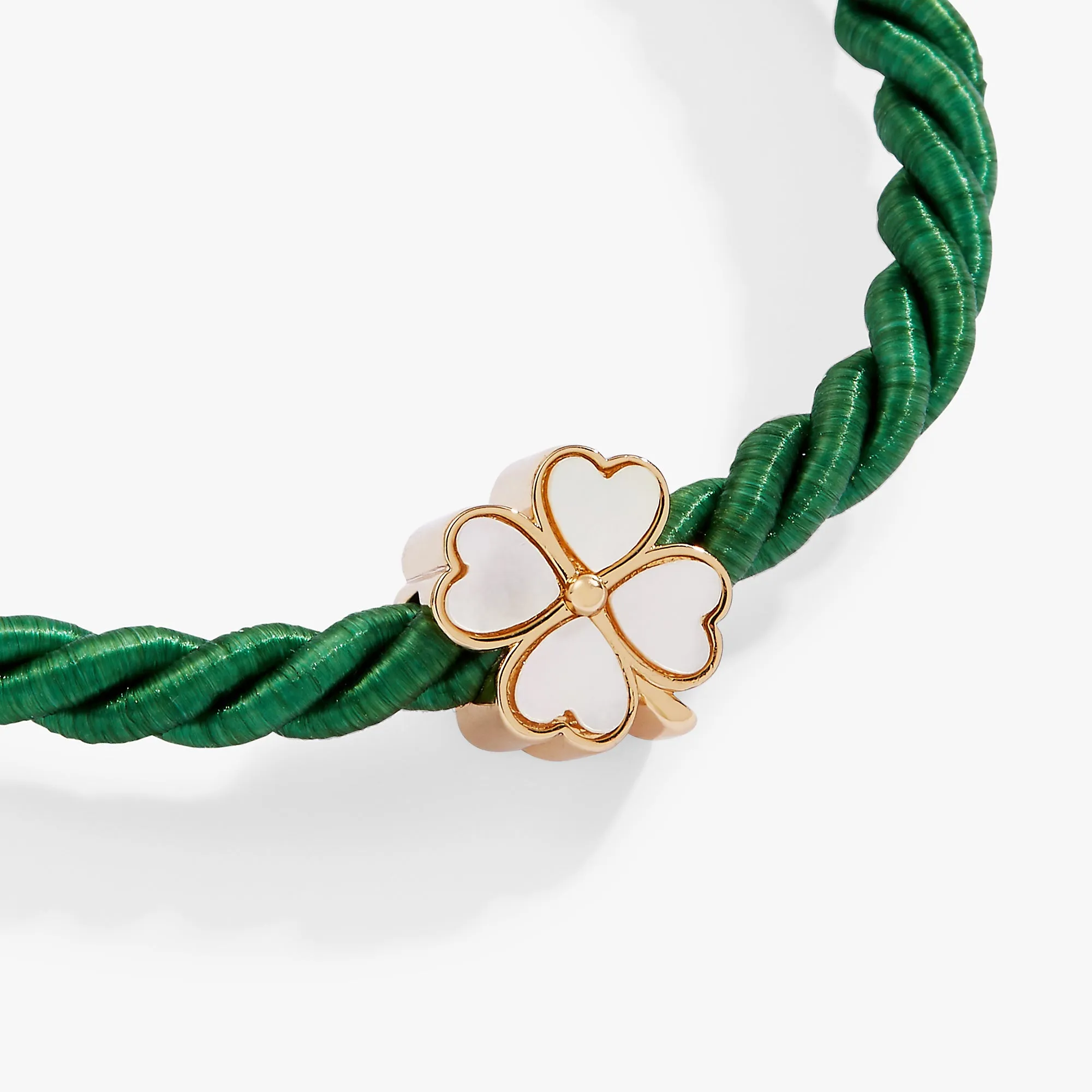 Four Leaf Clover Cord Bracelet