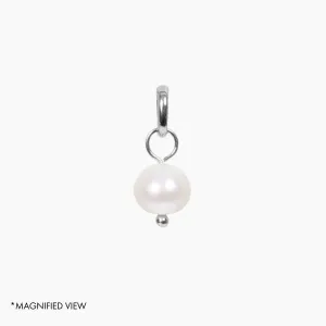 Freshwater Pearl Pendant Charm (Silver)