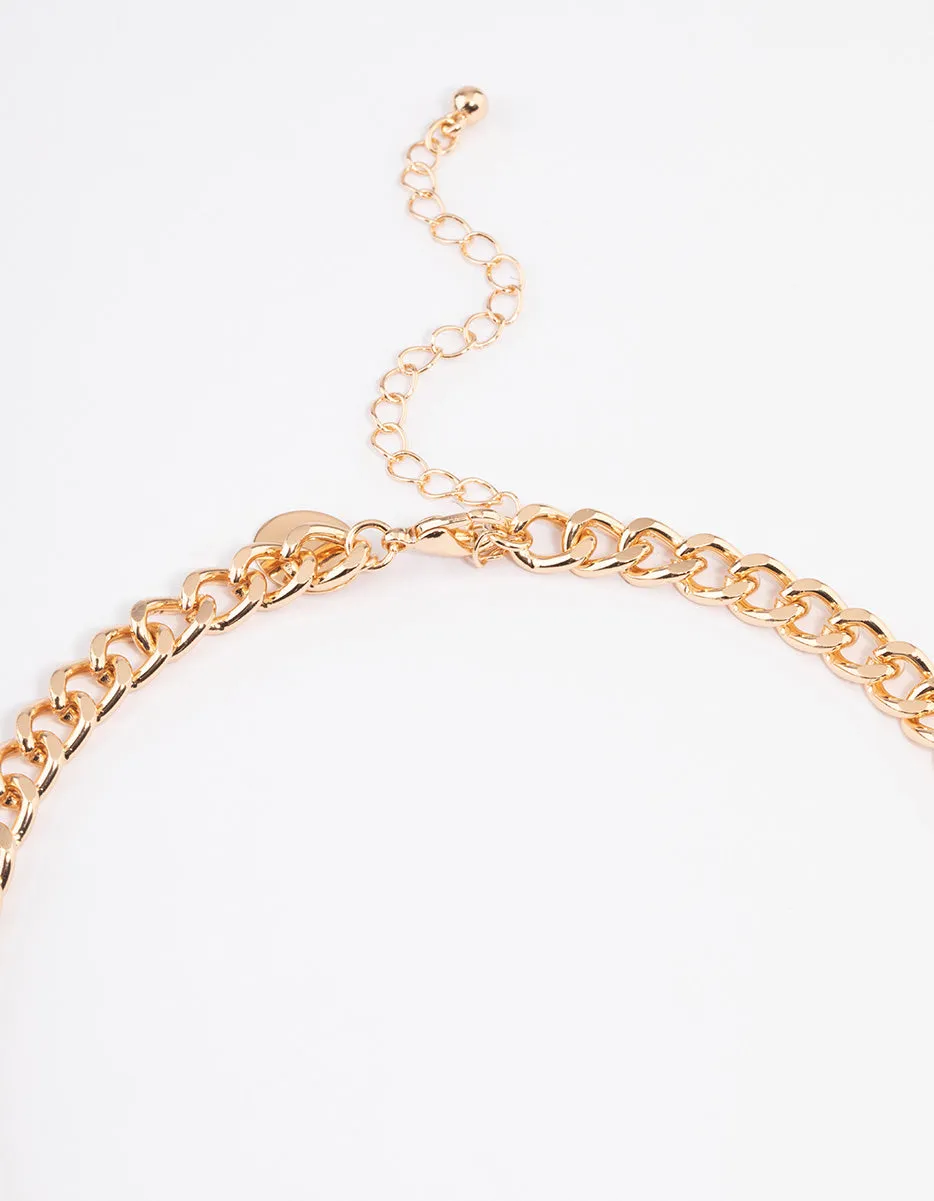 Gold Classic Curb Chain Necklace