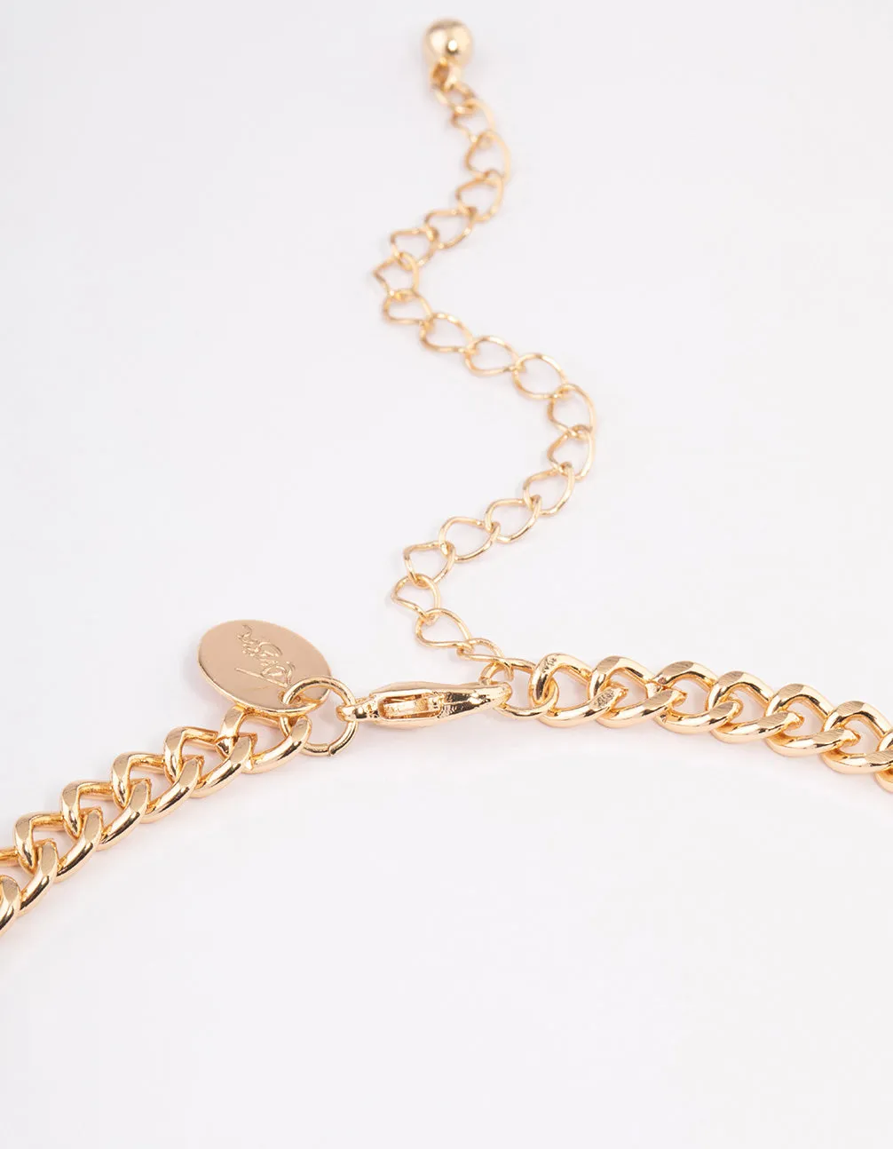 Gold Curb Chain Necklace