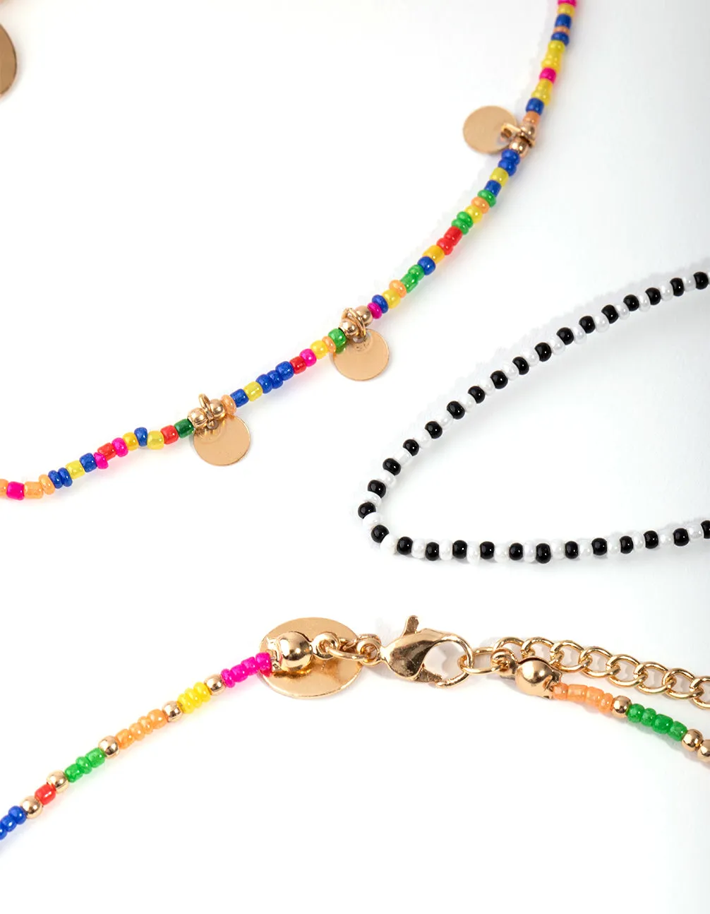 Gold Seed Bead Choker 5-Pack