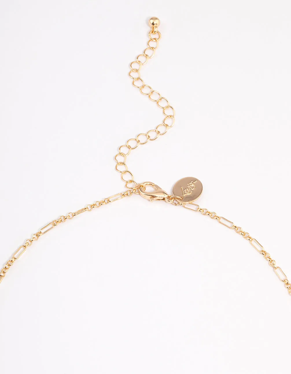 Gold Toggle Figaro Chain Necklace