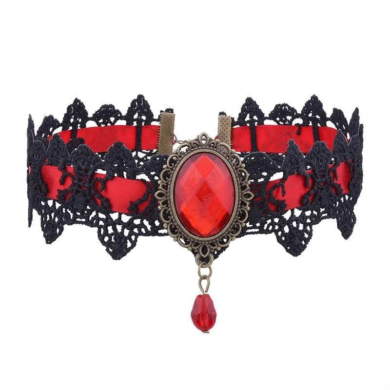 Gothic Black Lace Choker Collection