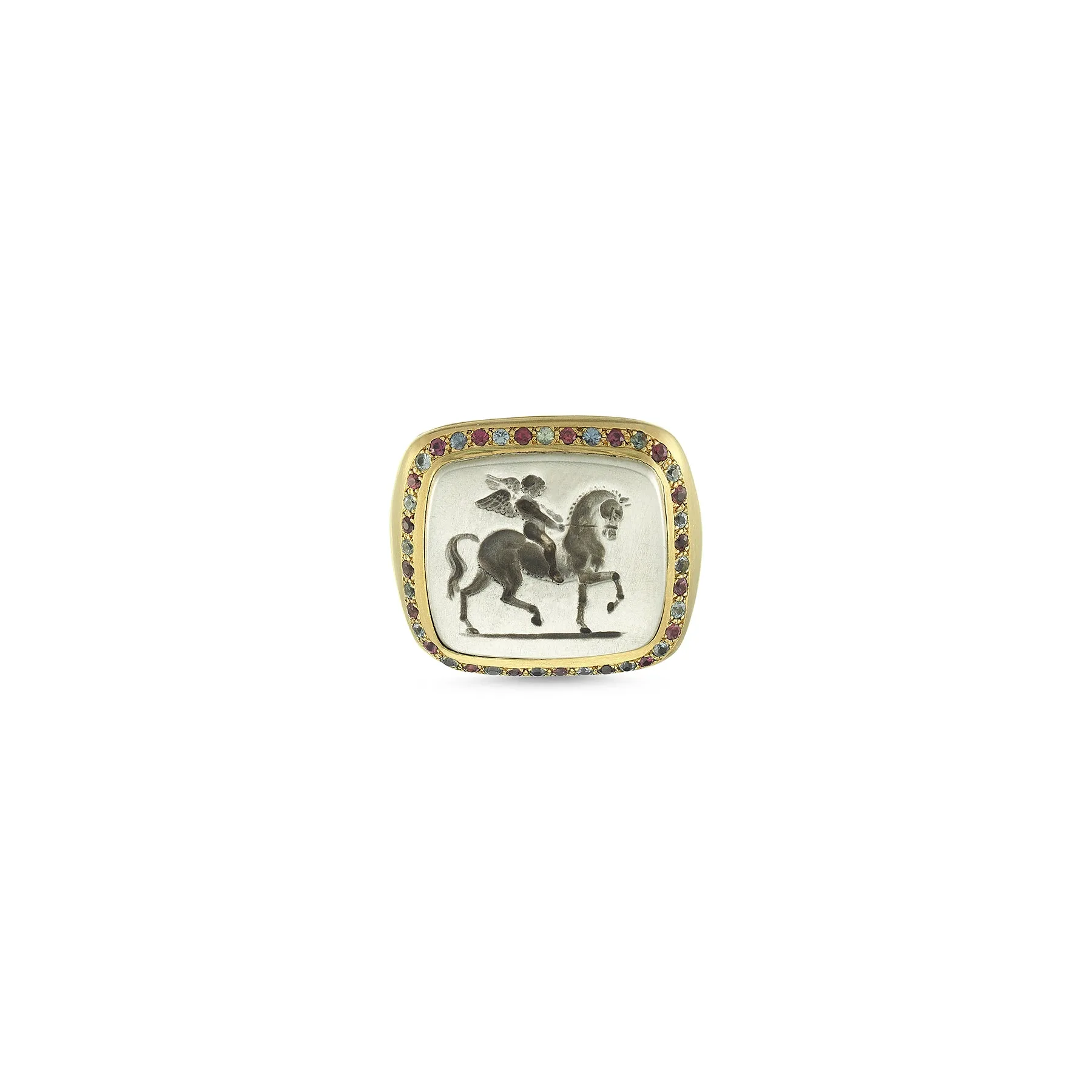 GRAND TOUR EROS & STEED INTAGLIO SIGNET RING