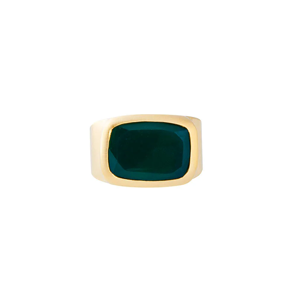 GREEN AGATE FOREST RING