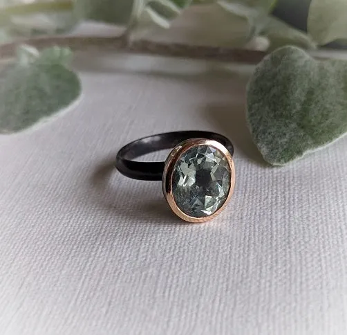 Green Amethyst Ring