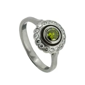 Green Diamond Ring