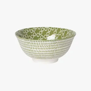 Green Rings Stamped Bowl