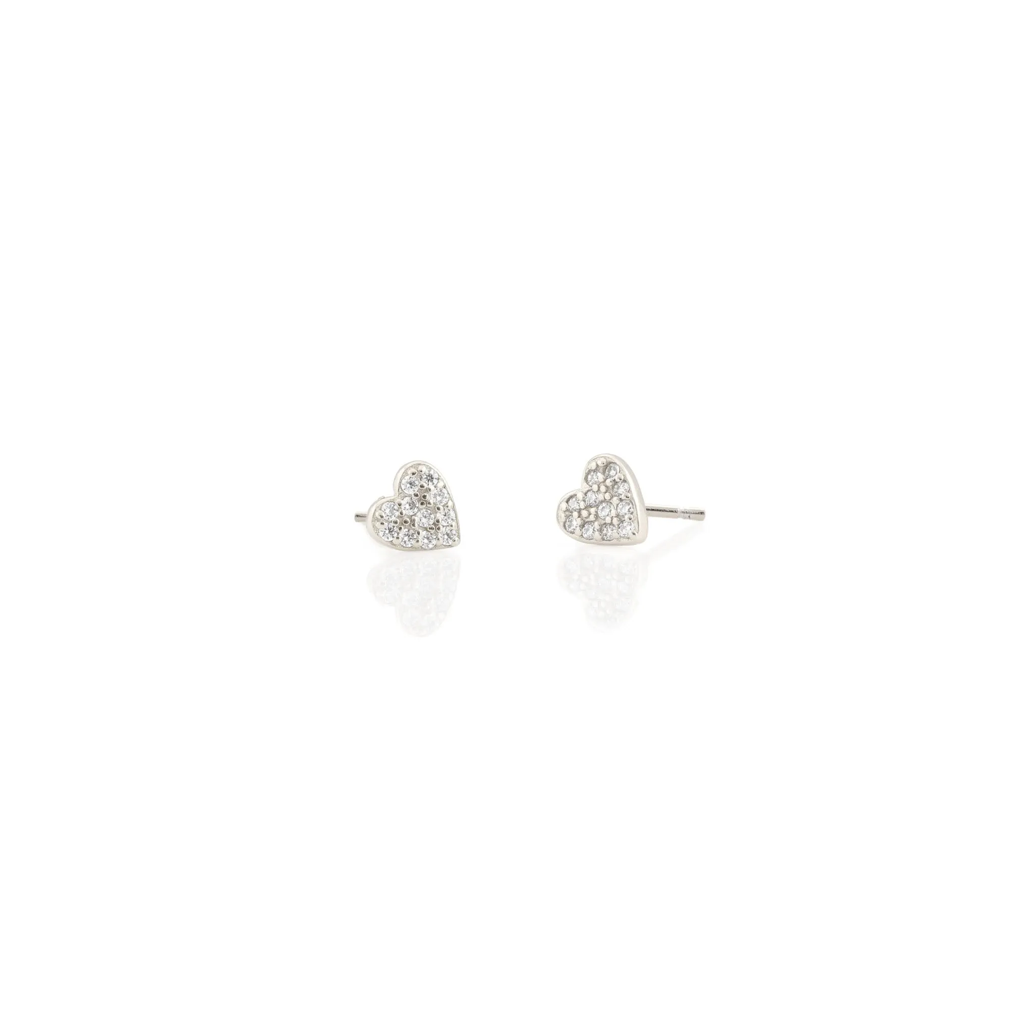 Heart Crystal Stud Earrings