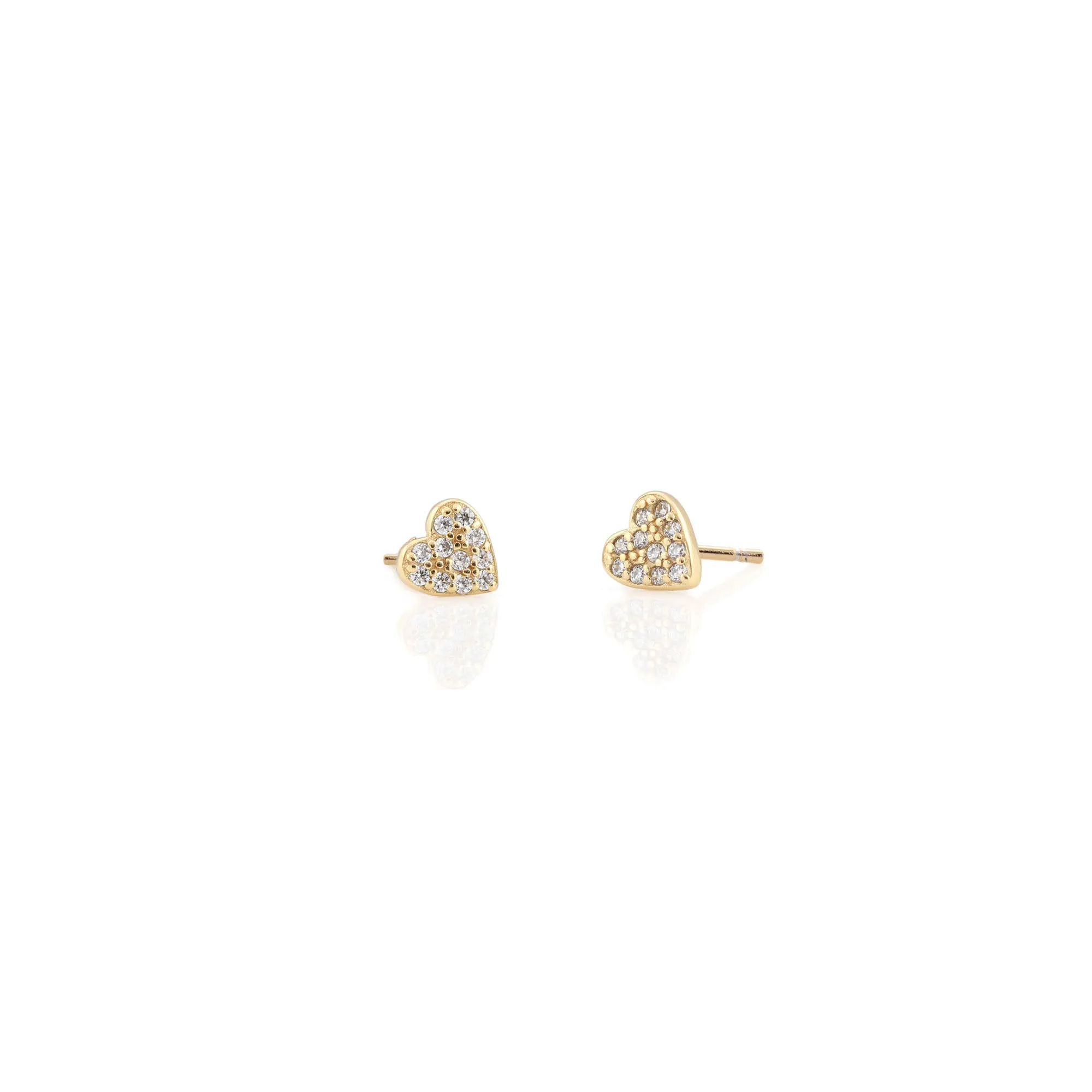 Heart Crystal Stud Earrings