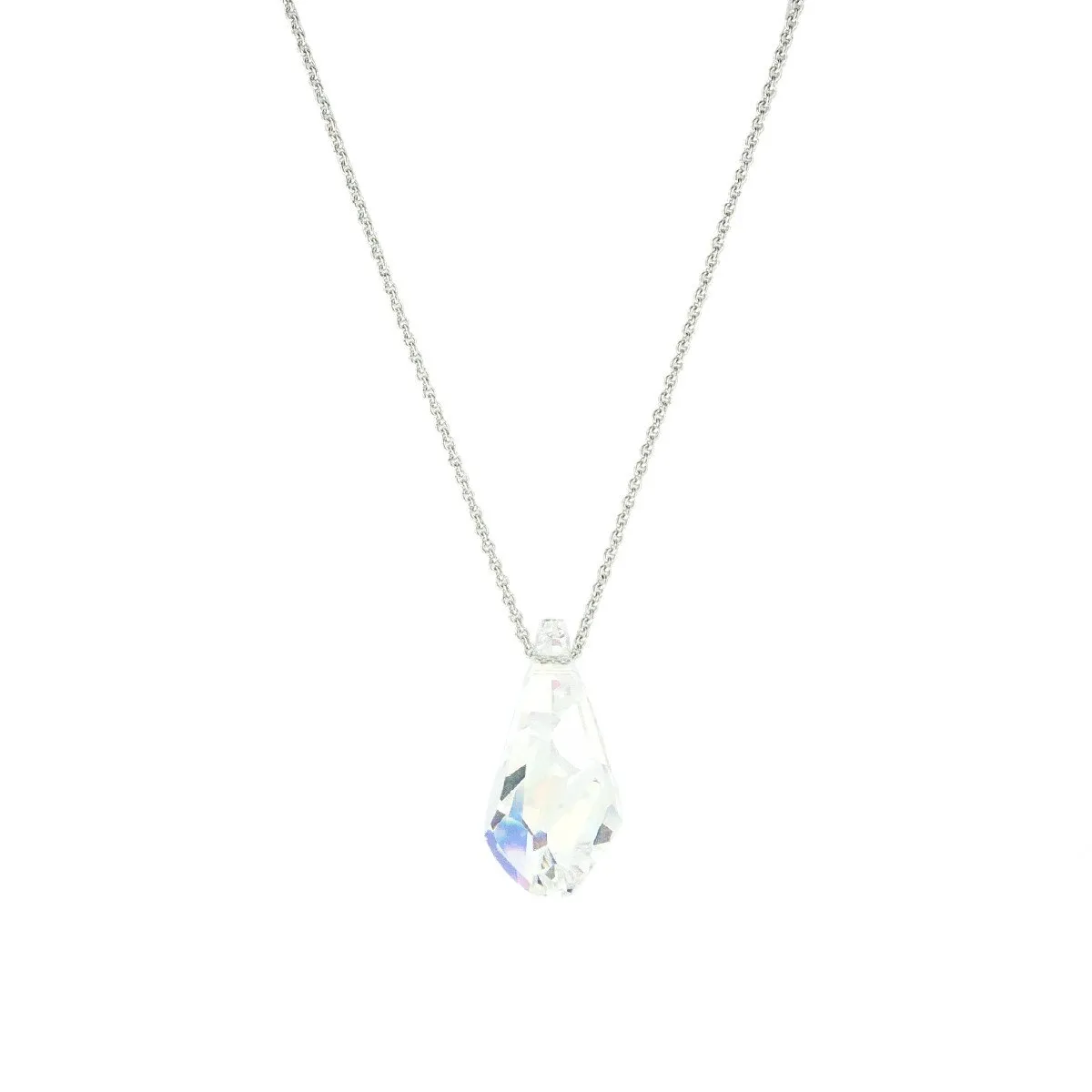 Iridescent Crystal Pendant Necklace