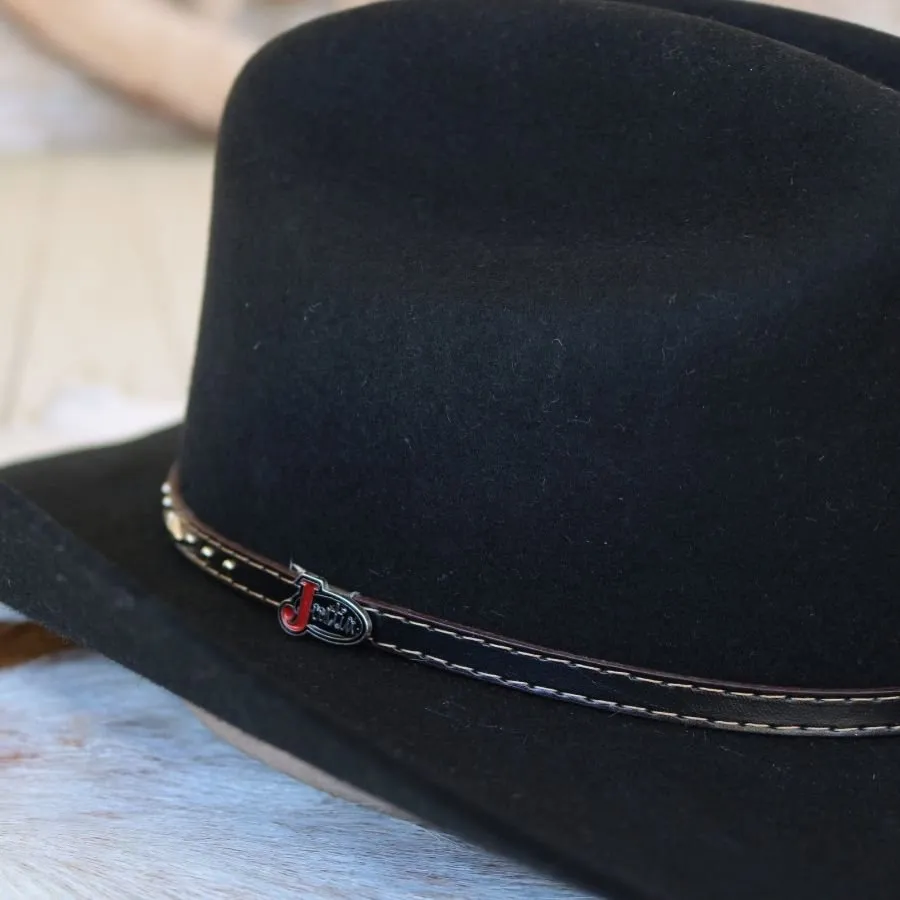 Justin 2X Black Wool Cowboy Hat - Knoxville