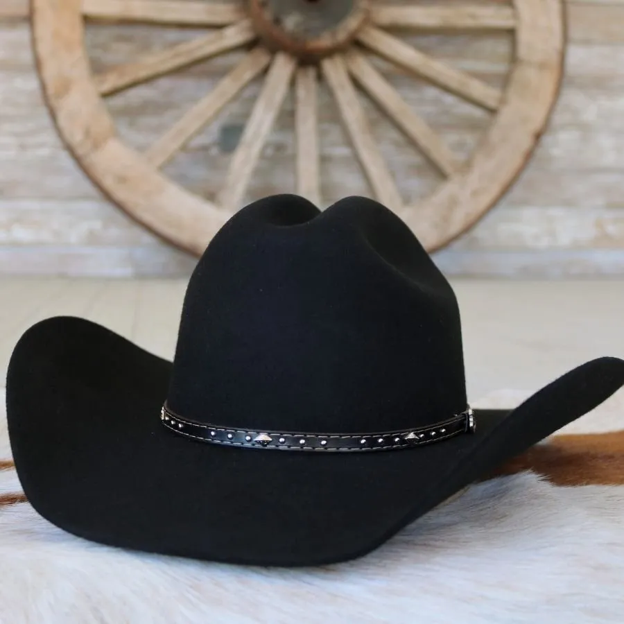 Justin 2X Black Wool Cowboy Hat - Knoxville