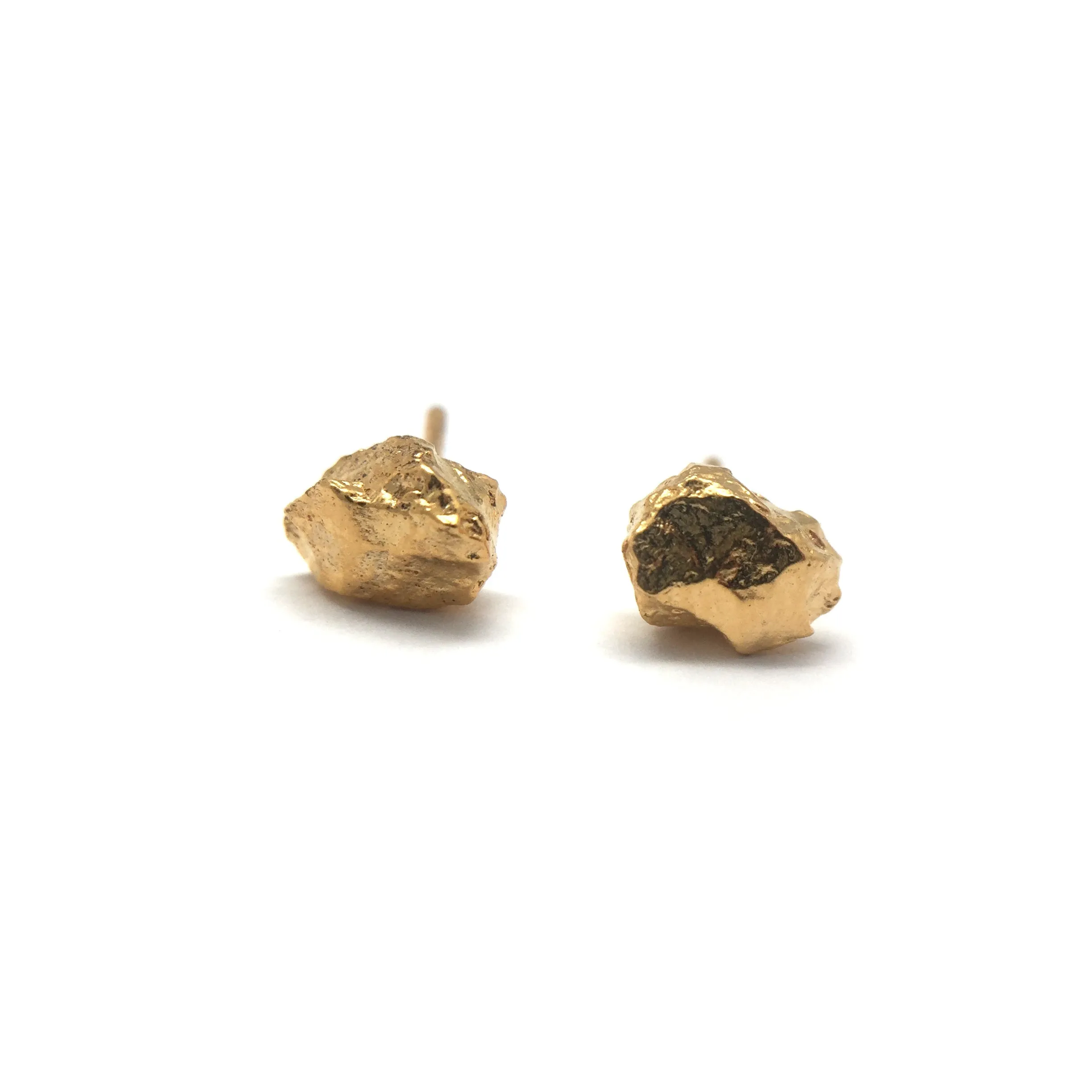 Medium Textured Gold Studs