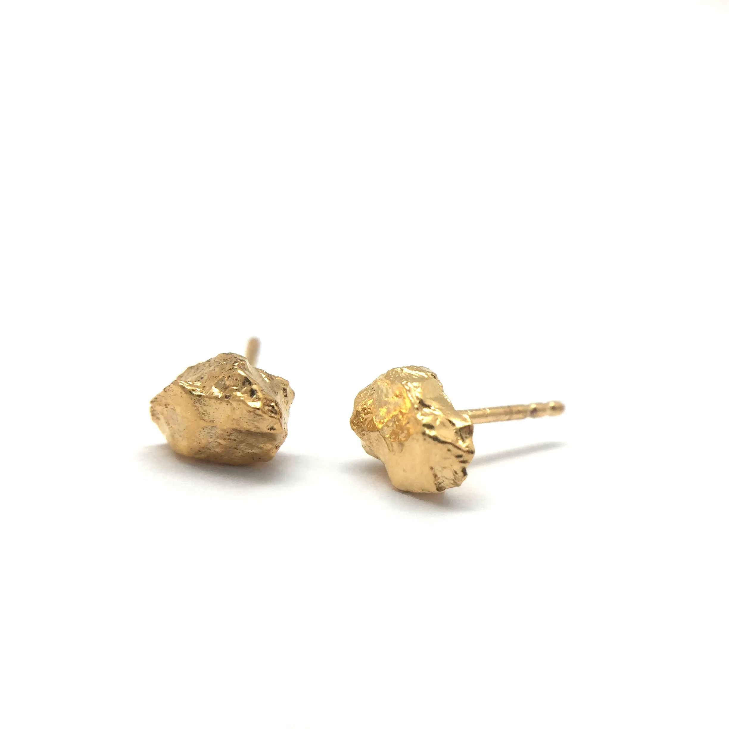 Medium Textured Gold Studs