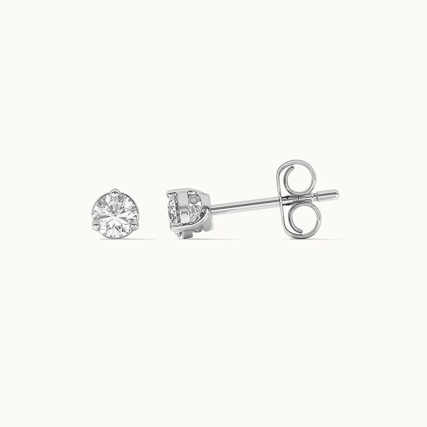 Mini Round Diamond Earrings