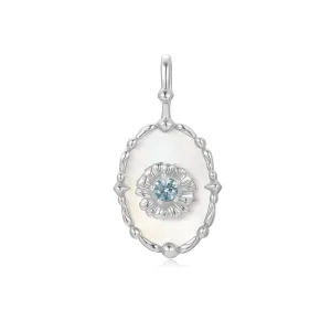 Mother of Pearl Silver Pendant - Aster