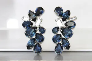 NAVY BLUE EARRINGS,