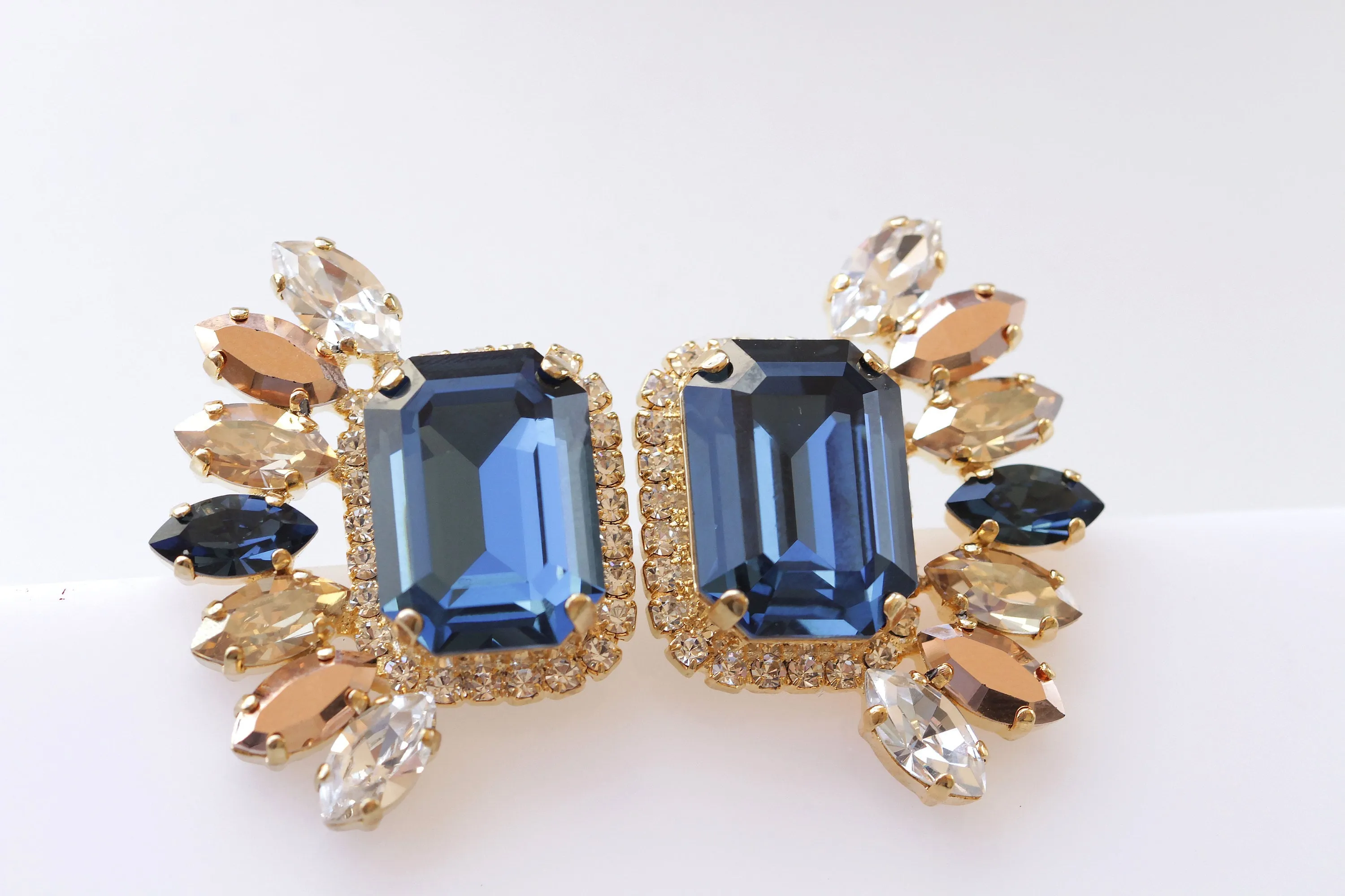 NAVY WEDDING EARRINGS